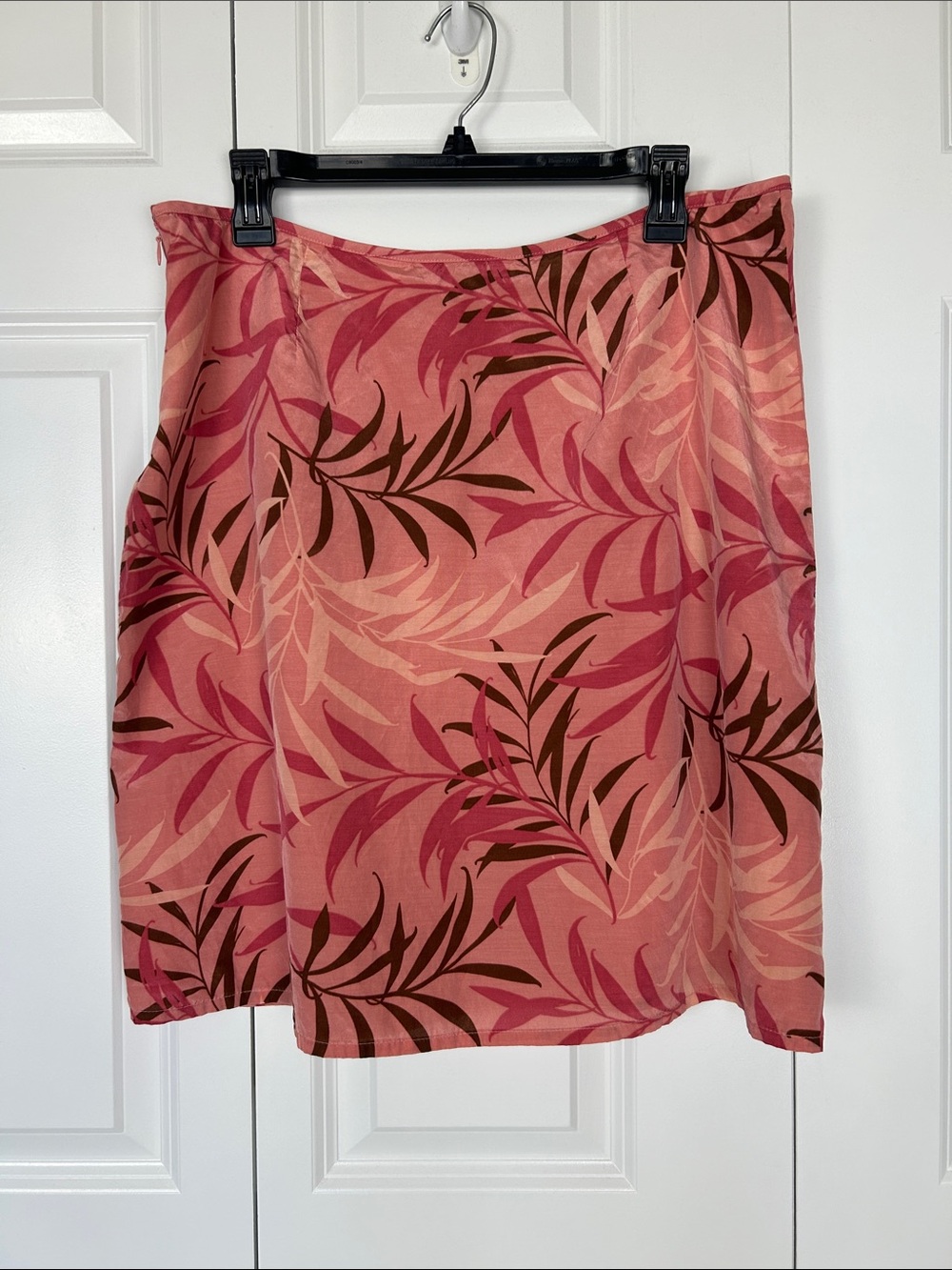 Tommy Bahama Coral Pink Tropical Midi Skirt Size 14